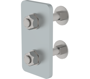 Rail fastening for ladder rungs, galv. steel | © MUNK GmbH