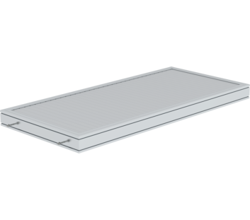 Platform, grooved alu. 1860x850 mm | © MUNK GmbH