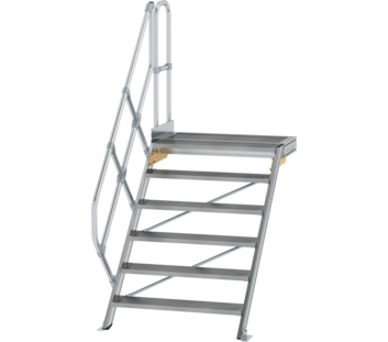 Treppe m. PF 45° St.br. 1000 mm, 6 St., Alu ger. | © MUNK GmbH