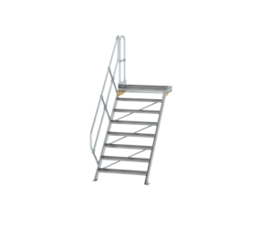 Stairs w. plat. 45° st. wid. 1,000 mm, 8 st, gr.al | © MUNK GmbH