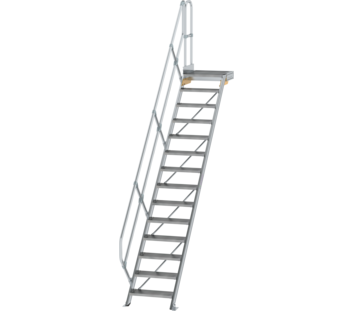 Esc. PF 45° larg. mar. 600 mm, 14 mar., alu strié | © MUNK GmbH