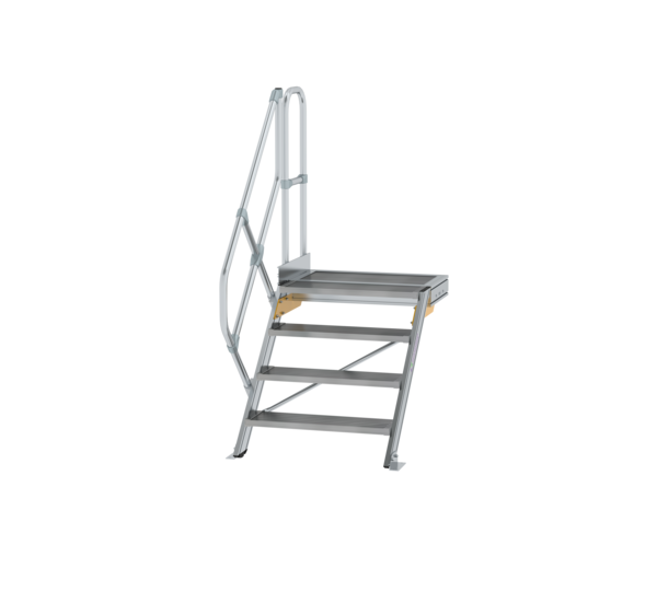 Stairs w. plat. 45° st. wid. 800 mm, 4 st, gr.al | © MUNK GmbH