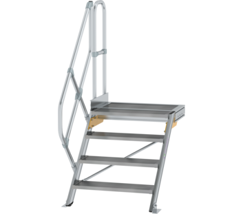 Treppe m. PF 45° St.br. 800 mm, 4 St., Alu ger. | © MUNK GmbH