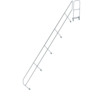 Stairs w. plat. 45° 2nd handrail for 17 steps, 45° | © MUNK GmbH