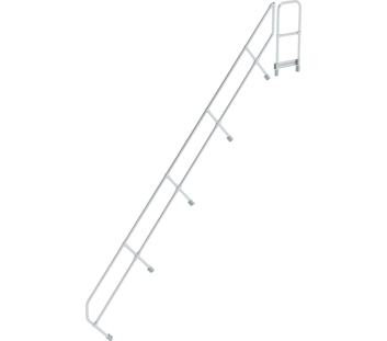Stairs w. plat. 45° 2nd handrail for 18 steps, 45° | © MUNK GmbH