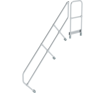 Stairs w. plat. 45° 2nd handrail for 8 steps, 45° | © MUNK GmbH