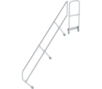 Stairs w. plat. 45° 2nd handrail for 9 steps, 45° | © MUNK GmbH