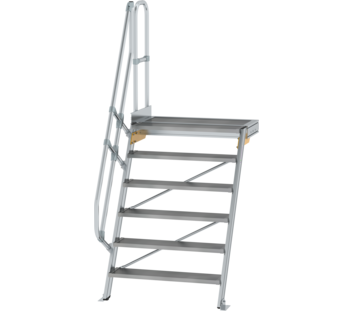 Treppe m. PF 60° St.br. 1000 mm, 6 St., Alu ger. | © MUNK GmbH