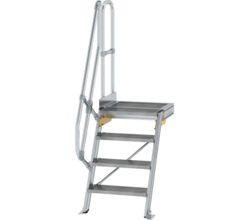 Esc. p-f 60° larg. mar. 600 mm, 4 mar., alu strié | © MUNK GmbH