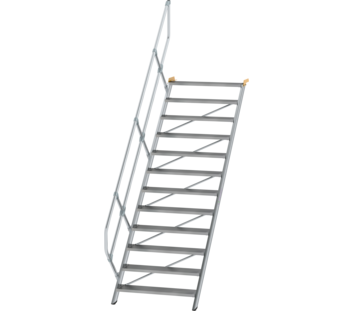 Esc. 45° larg. marche 1000 mm, 12 mar., alu strié | © MUNK GmbH