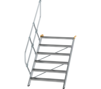 Esc. 45° larg. marche 1000 mm, 6 mar., alu strié | © MUNK GmbH