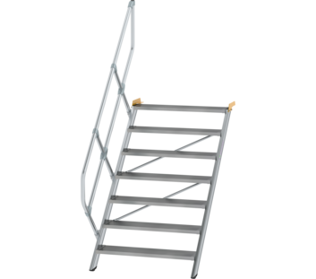 Stairs 45° step width 1,000 mm, 7 steps, gr. alu | © MUNK GmbH
