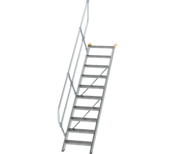 Stairs 45° step width 600 mm, 10 steps, gr. alu | © MUNK GmbH