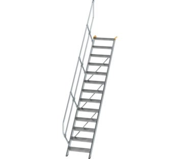 Treppe 45° St.br. 600 mm, 13 St., Alu ger. | © MUNK GmbH
