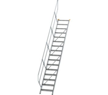 Esc. 45° larg. marche 600 mm, 16 mar., alu strié | © MUNK GmbH