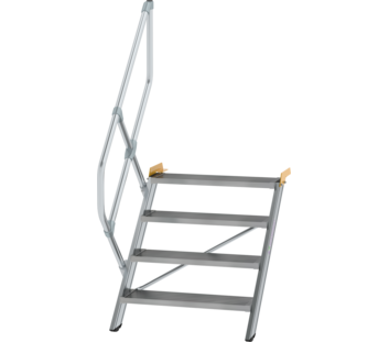 Stairs 45° step width 800 mm, 4 steps, gr. alu | © MUNK GmbH