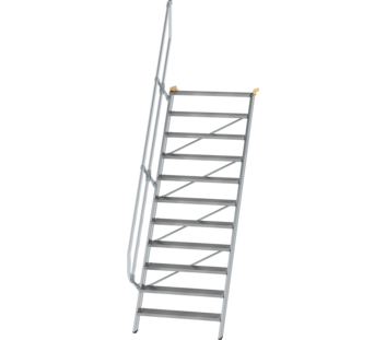 Stairs 60° step width 1,000 mm, 11 steps, gr. alu | © MUNK GmbH