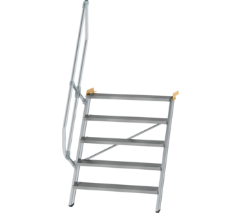 Stairs 60° step width 1,000 mm, 5 steps, gr. alu | © MUNK GmbH