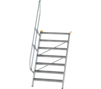 Stairs 60° step width 1,000 mm, 7 steps, gr. alu | © MUNK GmbH
