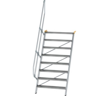 Esc. 60° larg. marche 1000 mm, 8 mar., alu strié | © MUNK GmbH