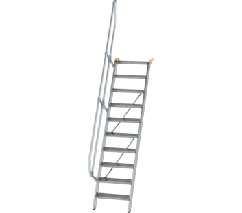 Esc. 60° larg. marche 600 mm, 10 mar., alu strié | © MUNK GmbH