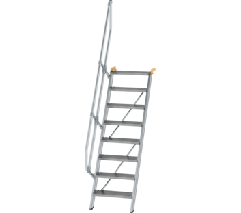 Esc. 60° larg. marche 600 mm, 8 mar., alu strié | © MUNK GmbH