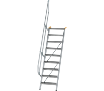 Treppe 60° St.br. 600 mm, 9 St., Alu ger. | © MUNK GmbH