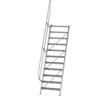 Stairs 60° step width 800 mm, 11 steps, gr. alu | © MUNK GmbH