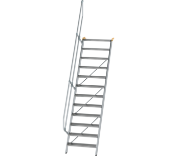 Stairs 60° step width 800 mm, 12 steps, gr. alu | © MUNK GmbH