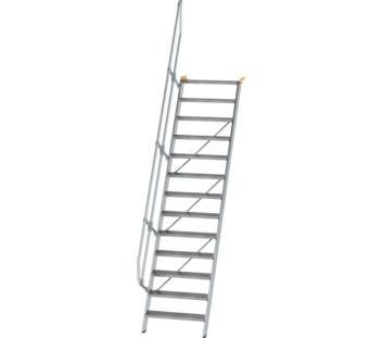 Esc. 60° larg. marche 800 mm, 13 mar., alu strié | © MUNK GmbH