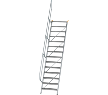 Treppe 60° St.br. 800 mm, 14 St., Alu ger. | © MUNK GmbH