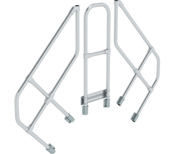 Bridg. steps 45° 2nd handr. f. 3 st, 45° incl. | © MUNK GmbH