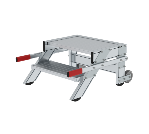 Work platform mobile 600 mm st width, 2 steps | © MUNK GmbH