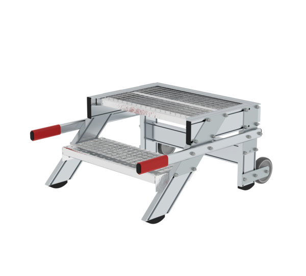 Work platform mobile 600 mm st width, 2 steps | © MUNK GmbH