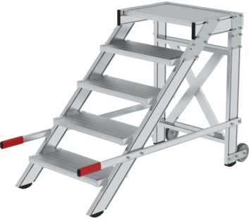 Work platform mobile 600 mm st width, 5 steps | © MUNK GmbH