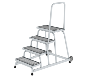 Work platform rigid st. grat w. castors/handrail | © MUNK GmbH