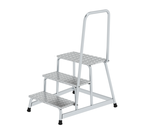 Work platform rigid w handrail, 3 steps | © MUNK GmbH