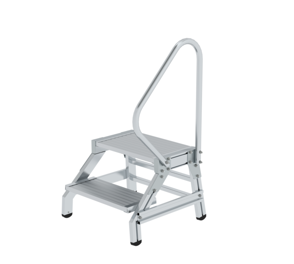 Work stand with handrail, 2 steps | © MUNK GmbH