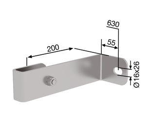 Support mural rigide, acier inoxydable 200mm | © MUNK GmbH