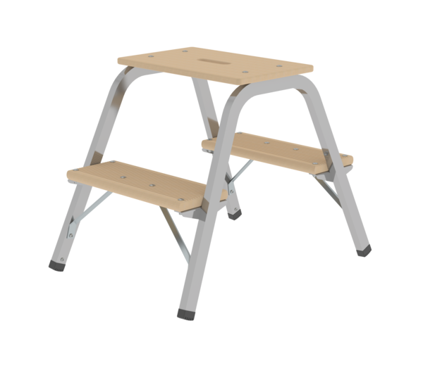 Stahl-Holz-Tritt, 2x2 Stufen | © MUNK GmbH